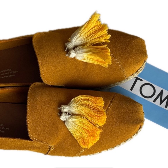 Rare TOMS Deconstructed Alpargata in Saffron Suede - Picture 6 of 6